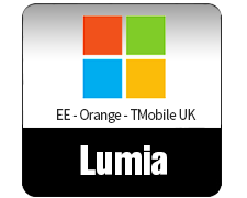 سرویس آنلاک شبکه لومیا EE - Orange - TMobile UK